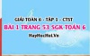 Giải bài 1 trang 53 Toán 6 Tập 1 SGK Chân trời sáng tạo: Số nguyên